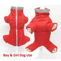 Glorious Kek Hundekleidung Winter Wasserdichte Warme Daunenjacke Reflektierende Jungen / Mädchen Jumpsuit für kleine Pet Chihuahua 210914
