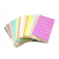 Greeting Cards 28560Pcs/Lot Diameter 0.6cm Blank Colorful Self Adhesive Round Stickers Envelope Package Gifts Paper Sealing Label 476Pcs/She