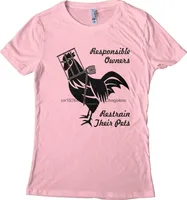 Męskie koszulki BDSM Femdom Cock Cage Male Chastity - Odpowiedzialni Właściciele Damska koszulka