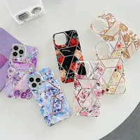Laser Flowers Cases for iPhone 13 12 11 Pro XS Max XR X 8 7 Electroplating IMD Pattern Samsung S21 FE S20 Ultra A12 A72 A51 A71 A32 A21S Soft TPU Phone cover