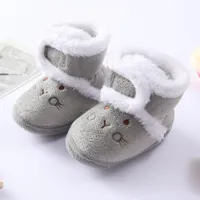 Primeiros Walkers Inverno Toddler Born Sapatos para Bebê Menino Menina Impressão Suave Sola Botas Prewalker Quente Crianças Zapatos Niña