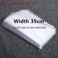 Width 35cm Large Clear Plastic Bag Gift Clothes Packing Bags OPP Self Adhesive Kids Birthday Party Favors H1231