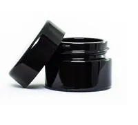 Protezione UV Full Black Black Black 5ml Glass Cream Barams Bottle Wax DAB Dry Herb Concentrato Contenitore SN3913