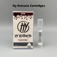 HY Extracten Cartridge 1.0ml Ceramische verstuiver Wegwerp Vape Pen PVC Plastic Tube Retail Cartridges Verpakking Lege 510 Winkelwagens