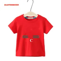 2021 verano manga corta camiseta camiseta diseñador bebé ropa niños chicas tops delgado cuello redondo cuello algodón 2-7 años
