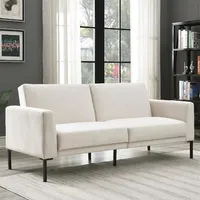 Meble do salonu Orisfur. Aksamitna tapicerowana nowoczesna konwersja futon futon sofa dla kompaktowej przestrzeni mieszkalnej, mieszkania, Dorma23 A55