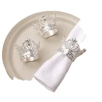 Hotell Bankettbord Dekoration Crown servett ring pappers servetter spänne