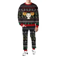 Homme Sweaters de Noël Sweatshirts Famille Sweatshirts Jogger Outfit 3D Pantalon imprimé Personnalisé Vêtements de fête surdimensionnés