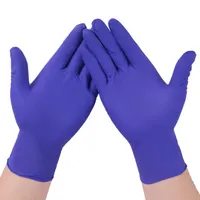 Hoge kwaliteit wegwerp zwarte nitril handschoenen poeder gratis voor inspectie industrieel lab en supermaket comfortabel paars