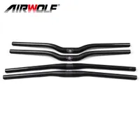 Airwolf Karbon Fiber Dağ Bisikleti Gidon 31.8mm 3 K Rise Düz Aero Bar 580-720mm MTB Gidon Bisiklet Accessoires
