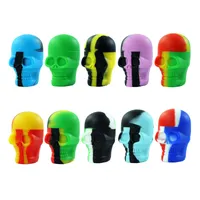 Skull Silicone Container 15 Ml Storage Jars With Lid Tobacco Accessories Concentrate Dab Container Screw Up