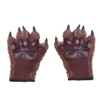 Пять пальцев перчатки для пальцев Хэллоуин декор оборотня орангутан шерстяной материал макияж сценический стадии исполнения ужасов хитрый реквизит одежды аксессуары # J3