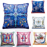 Cushion/Decorative Pillow Velvet Fabric American Luxury Duplex Full Printing Home Sofa Cushion Cover Pillowcase Without Core Car Seat Living