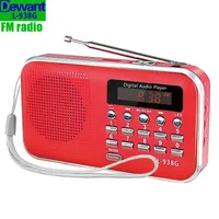 L-938G Rechargeable Digital Pocket Mini Portable MP3 FM Radio Set Scanner With Audio Music Player Speaker