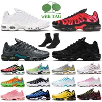 nike air max plus tn nike tn max air plus tn Calidad de primera calidad zapatillas para correr Women Black Silver University Red Green White TN Sneakers Trainers