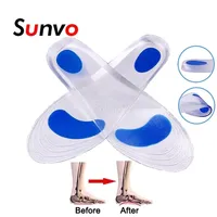 Silicone Gel Insole for Flat Feet Arch Support Orthopedic Insoles Plantar Fasciitis Pain Relief Foot Care Metatarsal Pad 220105