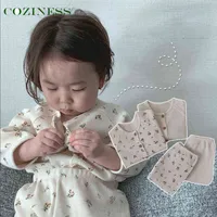 Coziness crianas roupas de beb manga longa vaffel macaco terno do beb menina agasalho para recm-nascido com chapu rompers casa 0-2 g1218