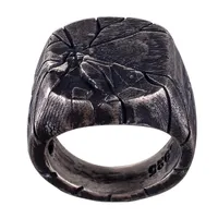 Anelli a grappolo punk antico color argento sigillo personalizzato crack da uomo viking sygnet anello per gioielli di dito maschio anillo hombre