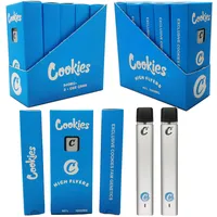 Cookies Disposable Vape Pen Full Gram E Cigarettes Vaping Devices 240mAh Rechargeable Empty Pod Retail Packaging Box Starter Kits