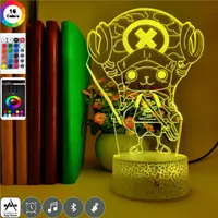 Kids Night Light Anime 3D LED Nightlight Color Change Desk Lamp One Piece Chopper Figure Decor Gift Cartoon Toys Dropshipping