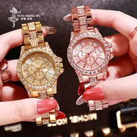 Wristwatches Womens Watches Rhinestones Luxury Top Brand Designer Stainless Steel Ladies Rose Gold Quartz Wristwatch 2021 Fashion