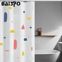 Duschvorhänge Baispo wasserdichte Vorhang mit Haken verdickte Home Decoration Badezimmerzubehör Bildschirm Original Peva