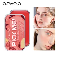 O.two.o 3 in 1 Blush Lideshaodow Lippenstift Multifunion Makeup Creme Make up Peach Face Blusher Cleuring Palette