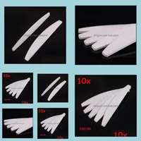 Archivos de uñas Herramientas Arte Salón Salud Belleza 10 unids Eva Japón Sands Papel Lijado de buena calidad Manicure Professional 100/180 Gris Zebra medio MO