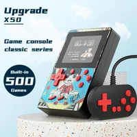 Game Controller Joysticks 1 stück x50 macaron retro pocket console handheld tragbarer gamepad 500 in 1 video player erwachsene geschenk für kinder
