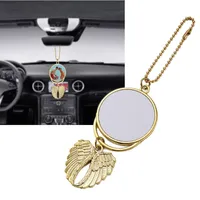 party favor Sublimation Blanks Double-sided Printing Angel Wing Car Hanger Pendant Ornament for Auto Interior Decoration