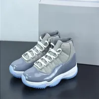 2022 Libération Authentic Jumpman 11 11s Basketball Shoe High Gym rétro "Cool Grey" Paint True Carbon Fibre Top Quality Fashion FMMI