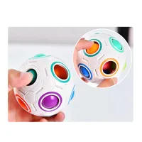 Antistress Cube Rainbow Ball Puzzles Football Magic Educational Learning Toys for Children Adult Kids Stress Reliever Toy