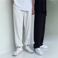 Verano fino pantalones casuales moda moda color sólido hombres heterosexuales streetwear joggers sueltos pantalones sweetpants M-5xl