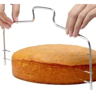 Ferramentas do bolo de pão Cutter Double Line Bolos de metal ajustável Cortadores de aço inoxidável Folhas de pastelaria Ferramenta de decoração Bakeware Accessaries