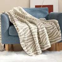 Decken dicke warme Decke Wurf für das Schlafsofa-Bett-Muster-Druck gestreiftes Zebra-Home Textil-Flanell-Plüsch weiche Reise übergroß