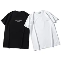 Heren T-shirt Casual Paar Tee Letter Print Pairs Style Short Sleeve Aziatische maat S-2XL