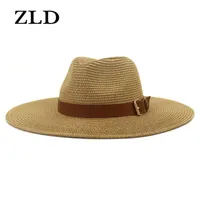 حافة واسعة قبعات zld سترو قبعة المرأة للرجال حماية الشمس الصيف الربيع في الهواء الطلق شاطئ كاب عارضة