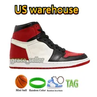 Hoge Kwaliteit Universiteit Blauw 1 Basketbalschoenen US Warehouse Snelle levering 1S Electro Orange UNC Light Rook Gray Hyper Chicago Patent Bred Royal Sneakers met doos