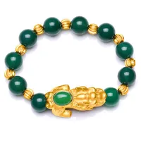 PIXIU rosso nero verde ossidiana perline braccialetto feng shui buona ricchezza braccialetto di fortuna unisex pulsera hombre perline per gioielli facendo 794 q2