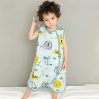 Bebek Uyku Tulumu Yelek Karikatür Yumuşak Infantil Bahar Yaz Pamuk Toddler Uyku Çuval Çocuklar Slaapzak Yatak Çocuk Pijama Tulum 211101