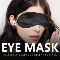 10 färger ögonmaske polyester svamp skugga nap täckning blindfold masker för sovande resa mjuk 4 lager svart rosa vit röd med uppväska förpackning
