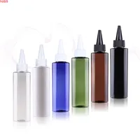 120ML X 50 Empty E liquid Plastic Black Container With Pointed Mouth Cap Lotion PET Bottles Screw Cosmetic Packaginghigh qty