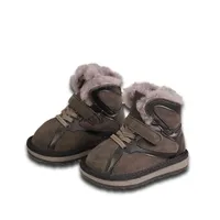 Çocuklar Çizmeler Bebek Ayakkabıları Çocuk Ayakkabı Kız Erkek Kısa Kar Boot Casual Kış Deri Sıcaklık B8339