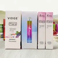 Оригинальный Fige Flare E-Cigarettes Одноразовые POD RGB Световое устройство 800 Средства 500 мАч Батарея 3ML Предварительный картридж Vape Been Reguine VS Bar XXL