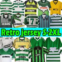 1982 84 86 Celtic Retro Soccer Jerseys #7 Larsson 2000 2002 80 85 87 88 89 01 03 06 07 08 91 92 96 97 Vintage voetbal shirts Green Gillespie Cascarino Jersey