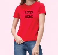 Özel Baskılı kadın Kısa Kollu T-shirt OEM Pamuk Malzeme Bayanlar Üst Tees Grafik Büyük Boyutları Ile Kadın Yaz Giyim DIY Metin ve Resimler HFCMT156