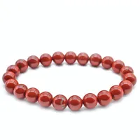 Charm Bracelets Red Coral Jades Beads Natural Stone Bracelet Bangle Yoga Meditation Jewelry Friendship Gifts 6mm 8mm 10mm