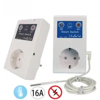 Smart Home Control 16A GSM SMS Power Socket Outlet Temperature Sensor Controller Plug Intelligent Relay Switch Automation Remote