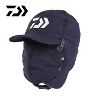 Daiwa chapéu de pesca inverno quente windproof skiing homens mulheres moda orelha proteção veludo esportes velo com máscara facial 220117