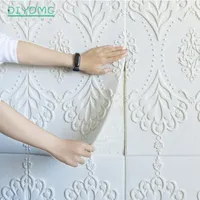 Wallpapers 3D Wallpaper Waterproof Self-Adhesive Wall Stickers For Kids Room Bedroom Living Foam Panel Contact Paper